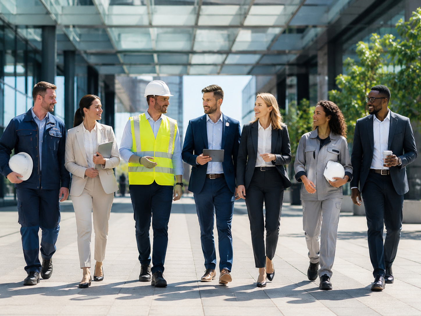 Mitarbeitende der TRIS Unternehmensgruppe auf einer Baustelle